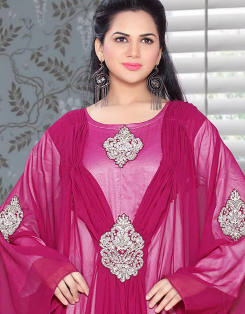 Farasha Style Kaftan With Designer Broch